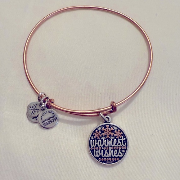 Rose Gold Holiday Bangle Bracelets- lot of 2 - Picture 4 of 6